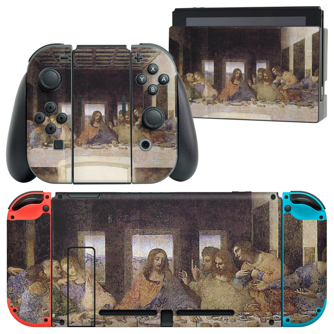 igsticker Nintendo Switch 用 デザインスキンシール 任天堂 ニンテンドー スイッチ 専用 本体ドック Joy-Con Joycon ジョイコン 専用 ゲーム機 カバー アクセサリー フィルム ステッカー 003227 クール 人物 絵画 イラスト