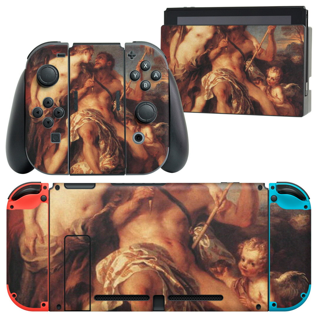 igsticker Nintendo Switch 用 デザインスキンシール 任天堂 ニンテンドー スイッチ 専用 本体ドック Joy-Con Joycon ジョイコン 専用 ゲーム機 カバー アクセサリー フィルム ステッカー 003235 人物　絵画　イラスト