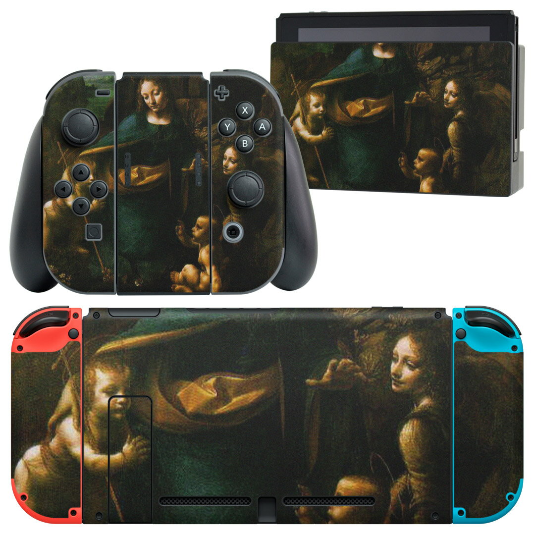 igsticker Nintendo Switch 用 デザインスキンシール 任天堂 ニンテンドー スイッチ 専用 本体ドック Joy-Con Joycon ジョイコン 専用 ゲーム機 カバー アクセサリー フィルム ステッカー 003240 クール 人物　絵画　イラスト