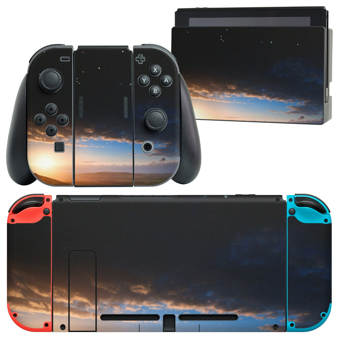 製品名 Nintendo Switch 本体裏面＆ドック正面＆ジョイコン専用 デザインスキンシール セット内容 Nintendo Switch 本体＆ドック＆ジョイコン用スキンシール（各1枚） ニンテンドースイッチ専用です。携帯機のSwitch LiteやProコンには対応していません。 商品特徴 再剥離性シートを素材に採用し、細かな位置調整がしやすく貼り直しが容易です。専用の業務プリンターを使い、商品画像と遜色のない美しい印刷仕上がり。 注意事項 画像はサンプルですので、ご覧の環境によっては多少色味に違いを感じる場合がございます。 イメージと違った、モニターと色味が異なるという理由での交換や返金はご対応出来かねます。スキンシールのみの販売で、ニンテンドースイッチ本体などは付属しません。シワができた場合、ドライヤーなどで軽く温め、外側に向けてシワを伸ばすように貼ってください。初回貼付時の位置調整や貼り直しは可能ですが、しっかりと押し付けて接着させた後の再剥離、再利用は保証しておりません。また接着部に油分や汚れが付着しますと角の部分は剥がれやすくなりますので、貼付時はあまり触れないようにご注意ください。無地のセミグロスシートにデザインをプリントした商品で、デコなどの加工はございません。 凹凸や光沢があるように見えたり布地や金属を素材にしたように見える商品もありますが、デザインの図版によるものです。印刷時に微妙な画像のズレが生じる場合がございます。ご注文後に1点1点制作する受注生産品の為、不良品以外のご返品や交換は固くお断りします。当店における繰り返しの実機テストでは問題ありませんでしたが、経過年数や使用環境により、シールを剥がす際に本体の塗装が一部剥がれる可能性があります。恐れ入りますが、万が一そのような状況になった場合でも当店ではゲーム機本体の保証は出来かねますので、予めご理解の上お求めください。 商品発送 完全受注生産のハンドメイド商品となりますので、既製品と比べて発送までお時間を頂いています。 基本的に決済確認後2?3営業日、最大で10営業日での発送となります。繁忙期や休業日明けの場合はさらに時間がかかる場合があります。 その際には別途メールにてご連絡致します。メール便の場合、発送日から到着までに2?4日ほどかかる場合が多く、紛失などの保障もご対応できかねます。あらかじめご了承下さい。