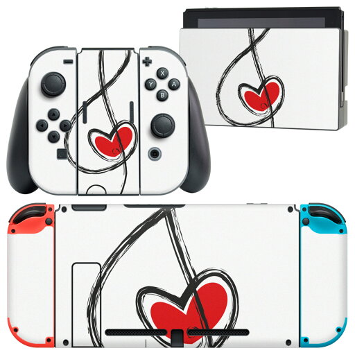 igsticker Nintendo Switch 用 デザインスキンシール 任天堂 ニンテンドー スイッチ 専用 本体ドック Joy-Con Joycon ジョイコン 専用 ゲーム機 カバー アクセサリー フィルム ステッカー 003383 音楽 音符 ハート igsticker Nintendo Switch 用 デザインスキンシール 任天堂 ニンテンドー スイッチ 専用 本体ドック Joy-Con Joycon ジョイコン 専用 ゲーム機 カバー アクセサリー フィルム ステッカー 003383 音楽 音符 ハート