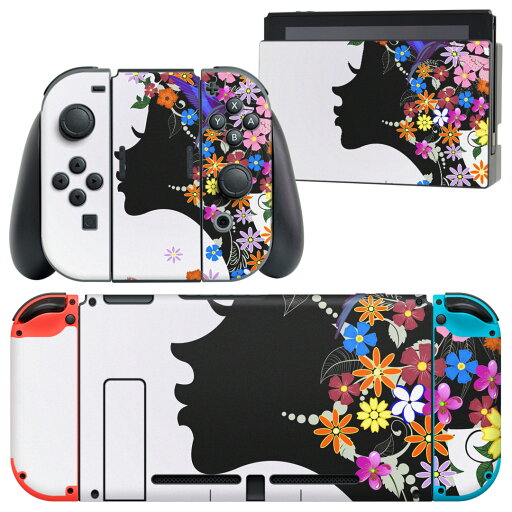 igsticker Nintendo Switch 用 デザインスキンシール 任天堂 ニンテンドー スイッチ 専用 本体ドック Joy-Con Joycon ジョイコン 専用 ゲーム機 カバー アクセサリー フィルム ステッカー 003478 人物 花 カラフル igsticker Nintendo Switch 用 デザインスキンシール 任天堂 ニンテンドー スイッチ 専用 本体ドック Joy-Con Joycon ジョイコン 専用 ゲーム機 カバー アクセサリー フィルム ステッカー 003478 人物 花 カラフル