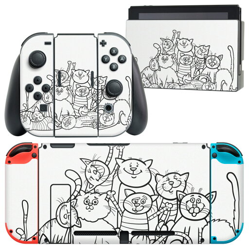 igsticker Nintendo Switch 用 デザインスキンシール 任天堂 ニンテンドー スイッチ 専用 本体ドック Joy-Con Joycon ジョイコン 専用 ゲーム機 カバー アクセサリー フィルム ステッカー 003496 猫 動物 イラスト igsticker Nintendo Switch 用 デザインスキンシール 任天堂 ニンテンドー スイッチ 専用 本体ドック Joy-Con Joycon ジョイコン 専用 ゲーム機 カバー アクセサリー フィルム ステッカー 003496 猫 動物 イラスト