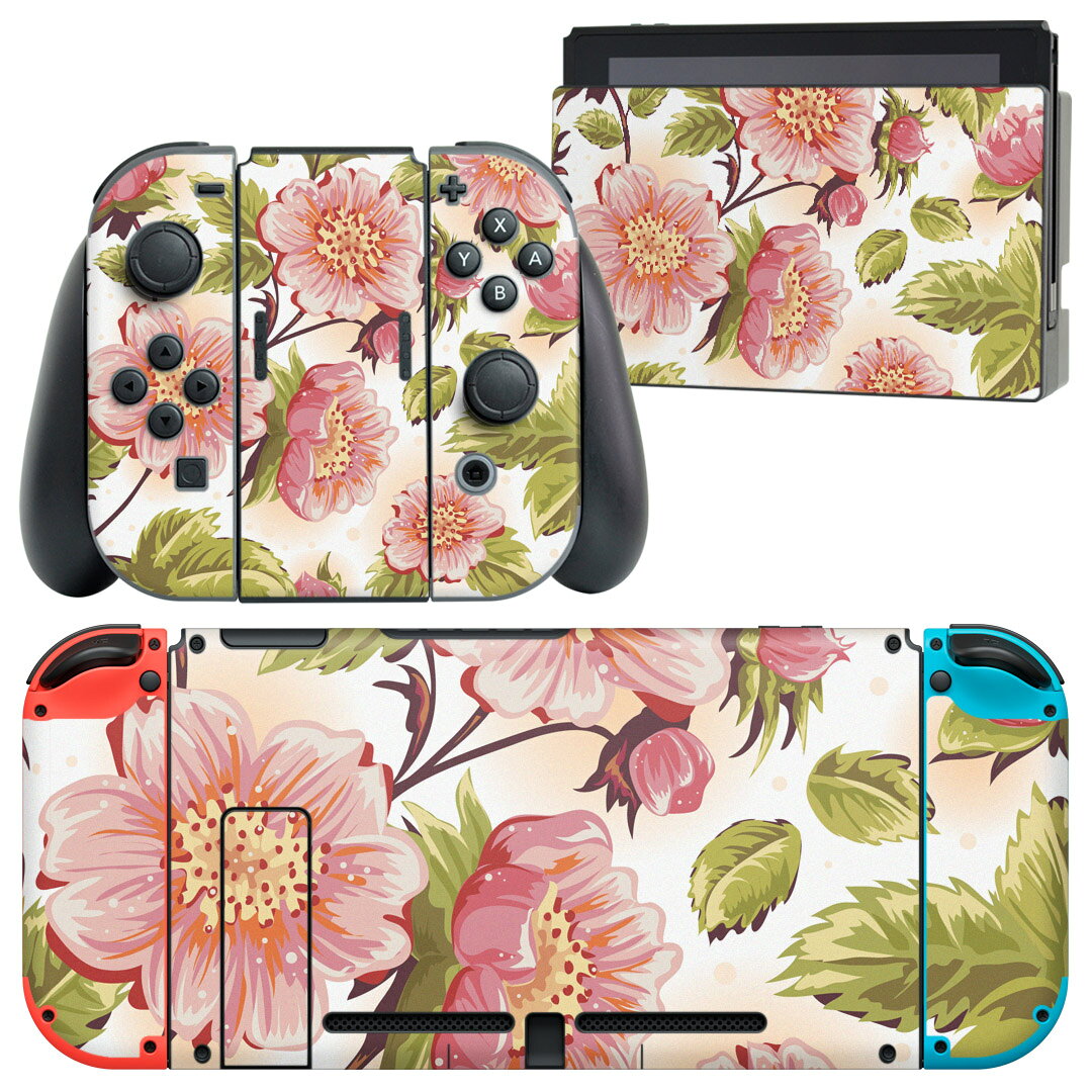 製品名 Nintendo Switch 本体裏面＆ドック正面＆ジョイコン専用 デザインスキンシール セット内容 Nintendo Switch 本体＆ドック＆ジョイコン用スキンシール（各1枚） ニンテンドースイッチ専用です。携帯機のSwitch LiteやProコンには対応していません。 商品特徴 再剥離性シートを素材に採用し、細かな位置調整がしやすく貼り直しが容易です。専用の業務プリンターを使い、商品画像と遜色のない美しい印刷仕上がり。 注意事項 画像はサンプルですので、ご覧の環境によっては多少色味に違いを感じる場合がございます。 イメージと違った、モニターと色味が異なるという理由での交換や返金はご対応出来かねます。スキンシールのみの販売で、ニンテンドースイッチ本体などは付属しません。シワができた場合、ドライヤーなどで軽く温め、外側に向けてシワを伸ばすように貼ってください。初回貼付時の位置調整や貼り直しは可能ですが、しっかりと押し付けて接着させた後の再剥離、再利用は保証しておりません。また接着部に油分や汚れが付着しますと角の部分は剥がれやすくなりますので、貼付時はあまり触れないようにご注意ください。無地のセミグロスシートにデザインをプリントした商品で、デコなどの加工はございません。 凹凸や光沢があるように見えたり布地や金属を素材にしたように見える商品もありますが、デザインの図版によるものです。印刷時に微妙な画像のズレが生じる場合がございます。ご注文後に1点1点制作する受注生産品の為、不良品以外のご返品や交換は固くお断りします。当店における繰り返しの実機テストでは問題ありませんでしたが、経過年数や使用環境により、シールを剥がす際に本体の塗装が一部剥がれる可能性があります。恐れ入りますが、万が一そのような状況になった場合でも当店ではゲーム機本体の保証は出来かねますので、予めご理解の上お求めください。 商品発送 完全受注生産のハンドメイド商品となりますので、既製品と比べて発送までお時間を頂いています。 基本的に決済確認後2?3営業日、最大で10営業日での発送となります。繁忙期や休業日明けの場合はさらに時間がかかる場合があります。 その際には別途メールにてご連絡致します。メール便の場合、発送日から到着までに2?4日ほどかかる場合が多く、紛失などの保障もご対応できかねます。あらかじめご了承下さい。