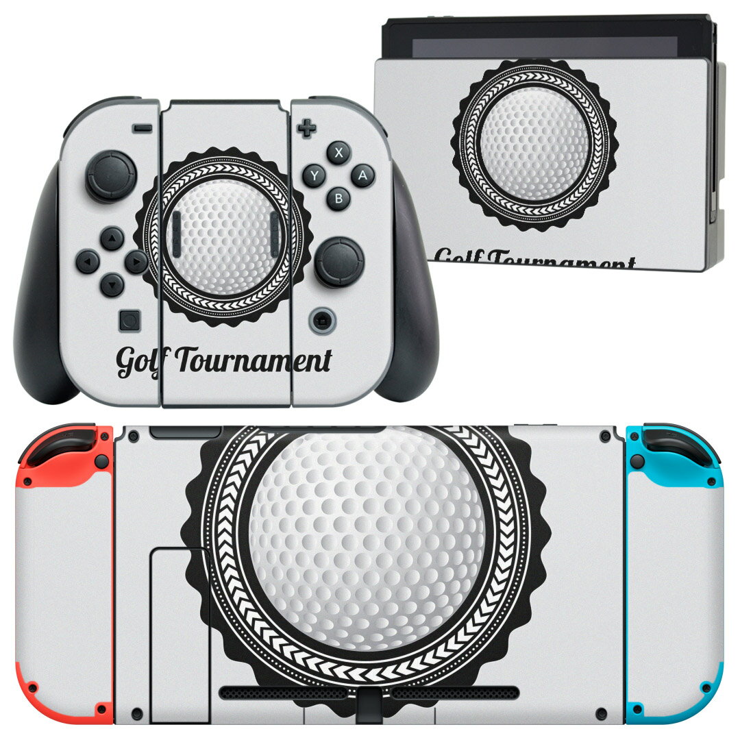 igsticker Nintendo Switch 用 デザインスキンシール 任天堂 ニンテンドー スイッチ 専用 本体ドック Joy-Con Joycon ジョイコン 専用 ゲーム機 カバー アクセサリー フィルム ステッカー 003596 スポーツ イラスト シンプル
