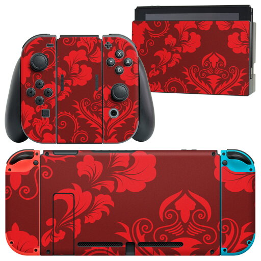 igsticker Nintendo Switch 用 デザインスキンシール 任天堂 ニンテンドー スイッチ 専用 本体ドック Joy-Con Joycon ジョイコン 専用 ゲーム機 カバー アクセサリー フィルム ステッカー 003713 模様 エレガント 赤 igsticker Nintendo Switch 用 デザインスキンシール 任天堂 ニンテンドー スイッチ 専用 本体ドック Joy-Con Joycon ジョイコン 専用 ゲーム機 カバー アクセサリー フィルム ステッカー 003713 模様 エレガント 赤