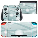 igsticker Nintendo Switch 用 デザインスキンシール 任天堂 ニンテンドー スイッチ 専用 本体ドック Joy-Con Joycon ジョイコン 専用 ゲーム機 カバー アクセサリー フィルム ステッカー 003760 模様　青