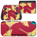 igsticker Nintendo Switch 用 デザインスキンシール 任天堂 ニンテンドー スイッチ 専用 本体ドック Joy-Con Joycon ジョイコン 専用 ゲーム機 カバー アクセサリー フィルム ステッカー 003883 和風 和柄 イチョウ