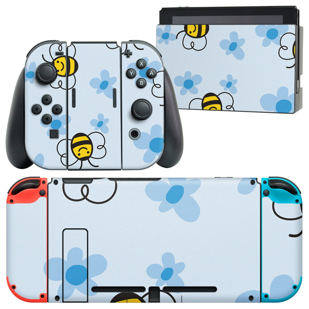 製品名 Nintendo Switch 本体裏面＆ドック正面＆ジョイコン専用 デザインスキンシール セット内容 Nintendo Switch 本体＆ドック＆ジョイコン用スキンシール（各1枚） ニンテンドースイッチ専用です。携帯機のSwitch LiteやProコンには対応していません。 商品特徴 再剥離性シートを素材に採用し、細かな位置調整がしやすく貼り直しが容易です。専用の業務プリンターを使い、商品画像と遜色のない美しい印刷仕上がり。 注意事項 画像はサンプルですので、ご覧の環境によっては多少色味に違いを感じる場合がございます。 イメージと違った、モニターと色味が異なるという理由での交換や返金はご対応出来かねます。スキンシールのみの販売で、ニンテンドースイッチ本体などは付属しません。シワができた場合、ドライヤーなどで軽く温め、外側に向けてシワを伸ばすように貼ってください。初回貼付時の位置調整や貼り直しは可能ですが、しっかりと押し付けて接着させた後の再剥離、再利用は保証しておりません。また接着部に油分や汚れが付着しますと角の部分は剥がれやすくなりますので、貼付時はあまり触れないようにご注意ください。無地のセミグロスシートにデザインをプリントした商品で、デコなどの加工はございません。 凹凸や光沢があるように見えたり布地や金属を素材にしたように見える商品もありますが、デザインの図版によるものです。印刷時に微妙な画像のズレが生じる場合がございます。ご注文後に1点1点制作する受注生産品の為、不良品以外のご返品や交換は固くお断りします。当店における繰り返しの実機テストでは問題ありませんでしたが、経過年数や使用環境により、シールを剥がす際に本体の塗装が一部剥がれる可能性があります。恐れ入りますが、万が一そのような状況になった場合でも当店ではゲーム機本体の保証は出来かねますので、予めご理解の上お求めください。 商品発送 完全受注生産のハンドメイド商品となりますので、既製品と比べて発送までお時間を頂いています。 基本的に決済確認後2?3営業日、最大で10営業日での発送となります。繁忙期や休業日明けの場合はさらに時間がかかる場合があります。 その際には別途メールにてご連絡致します。メール便の場合、発送日から到着までに2?4日ほどかかる場合が多く、紛失などの保障もご対応できかねます。あらかじめご了承下さい。