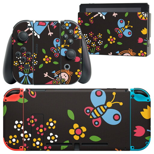 igsticker Nintendo Switch 用 デザインスキンシール 任天堂 ニンテンドー スイッチ 専用 本体ドック Joy-Con Joycon ジョイコン 専用 ゲーム機 カバー アクセサリー フィルム ステッカー 003894 キャラクター 花 ポップ igsticker Nintendo Switch 用 デザインスキンシール 任天堂 ニンテンドー スイッチ 専用 本体ドック Joy-Con Joycon ジョイコン 専用 ゲーム機 カバー アクセサリー フィルム ステッカー 003894 キャラクター 花 ポップ