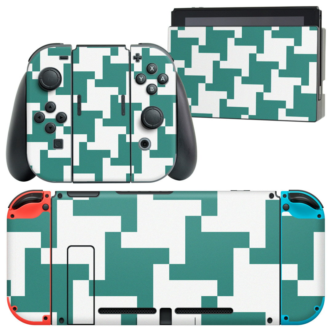 製品名 Nintendo Switch 本体裏面＆ドック正面＆ジョイコン専用 デザインスキンシール セット内容 Nintendo Switch 本体＆ドック＆ジョイコン用スキンシール（各1枚） ニンテンドースイッチ専用です。携帯機のSwitch LiteやProコンには対応していません。 商品特徴 再剥離性シートを素材に採用し、細かな位置調整がしやすく貼り直しが容易です。専用の業務プリンターを使い、商品画像と遜色のない美しい印刷仕上がり。 注意事項 画像はサンプルですので、ご覧の環境によっては多少色味に違いを感じる場合がございます。 イメージと違った、モニターと色味が異なるという理由での交換や返金はご対応出来かねます。スキンシールのみの販売で、ニンテンドースイッチ本体などは付属しません。シワができた場合、ドライヤーなどで軽く温め、外側に向けてシワを伸ばすように貼ってください。初回貼付時の位置調整や貼り直しは可能ですが、しっかりと押し付けて接着させた後の再剥離、再利用は保証しておりません。また接着部に油分や汚れが付着しますと角の部分は剥がれやすくなりますので、貼付時はあまり触れないようにご注意ください。無地のセミグロスシートにデザインをプリントした商品で、デコなどの加工はございません。 凹凸や光沢があるように見えたり布地や金属を素材にしたように見える商品もありますが、デザインの図版によるものです。印刷時に微妙な画像のズレが生じる場合がございます。ご注文後に1点1点制作する受注生産品の為、不良品以外のご返品や交換は固くお断りします。当店における繰り返しの実機テストでは問題ありませんでしたが、経過年数や使用環境により、シールを剥がす際に本体の塗装が一部剥がれる可能性があります。恐れ入りますが、万が一そのような状況になった場合でも当店ではゲーム機本体の保証は出来かねますので、予めご理解の上お求めください。 商品発送 完全受注生産のハンドメイド商品となりますので、既製品と比べて発送までお時間を頂いています。 基本的に決済確認後2?3営業日、最大で10営業日での発送となります。繁忙期や休業日明けの場合はさらに時間がかかる場合があります。 その際には別途メールにてご連絡致します。メール便の場合、発送日から到着までに2?4日ほどかかる場合が多く、紛失などの保障もご対応できかねます。あらかじめご了承下さい。
