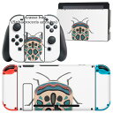 igsticker Nintendo Switch 用 デザインスキンシール 任天堂 ニンテンドー スイッチ 専用 本体ドック Joy-Con Joycon ジョイコン 専用 ゲーム機 カバー アクセサリー フィルム ステッカー 020023 虫 虫 picasso bug ピカソバグ