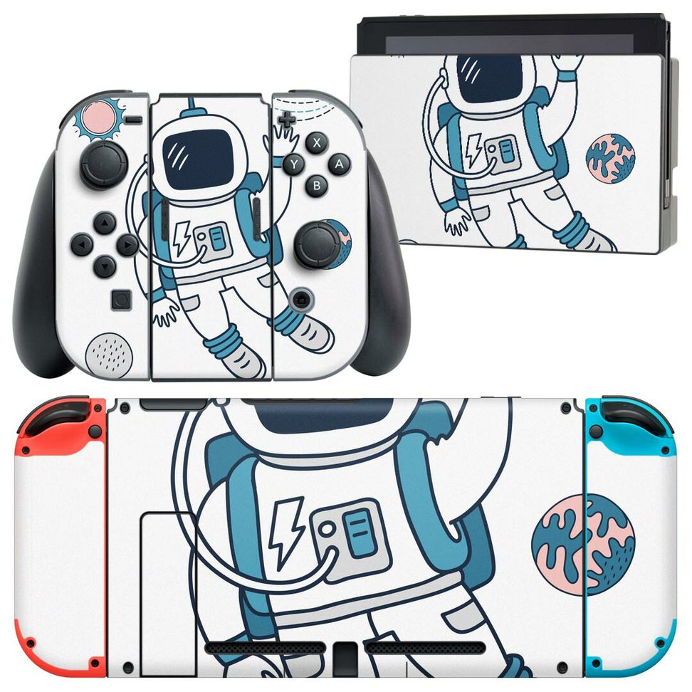 製品名 Nintendo Switch 本体裏面＆ドック正面＆ジョイコン専用 デザインスキンシール セット内容 Nintendo Switch 本体＆ドック＆ジョイコン用スキンシール（各1枚） ニンテンドースイッチ専用です。携帯機のSwitch LiteやProコンには対応していません。 商品特徴 再剥離性シートを素材に採用し、細かな位置調整がしやすく貼り直しが容易です。専用の業務プリンターを使い、商品画像と遜色のない美しい印刷仕上がり。 注意事項 画像はサンプルですので、ご覧の環境によっては多少色味に違いを感じる場合がございます。 イメージと違った、モニターと色味が異なるという理由での交換や返金はご対応出来かねます。スキンシールのみの販売で、ニンテンドースイッチ本体などは付属しません。シワができた場合、ドライヤーなどで軽く温め、外側に向けてシワを伸ばすように貼ってください。初回貼付時の位置調整や貼り直しは可能ですが、しっかりと押し付けて接着させた後の再剥離、再利用は保証しておりません。また接着部に油分や汚れが付着しますと角の部分は剥がれやすくなりますので、貼付時はあまり触れないようにご注意ください。無地のセミグロスシートにデザインをプリントした商品で、デコなどの加工はございません。 凹凸や光沢があるように見えたり布地や金属を素材にしたように見える商品もありますが、デザインの図版によるものです。印刷時に微妙な画像のズレが生じる場合がございます。ご注文後に1点1点制作する受注生産品の為、不良品以外のご返品や交換は固くお断りします。当店における繰り返しの実機テストでは問題ありませんでしたが、経過年数や使用環境により、シールを剥がす際に本体の塗装が一部剥がれる可能性があります。恐れ入りますが、万が一そのような状況になった場合でも当店ではゲーム機本体の保証は出来かねますので、予めご理解の上お求めください。 商品発送 完全受注生産のハンドメイド商品となりますので、既製品と比べて発送までお時間を頂いています。 基本的に決済確認後2?3営業日、最大で10営業日での発送となります。繁忙期や休業日明けの場合はさらに時間がかかる場合があります。 その際には別途メールにてご連絡致します。メール便の場合、発送日から到着までに2?4日ほどかかる場合が多く、紛失などの保障もご対応できかねます。あらかじめご了承下さい。