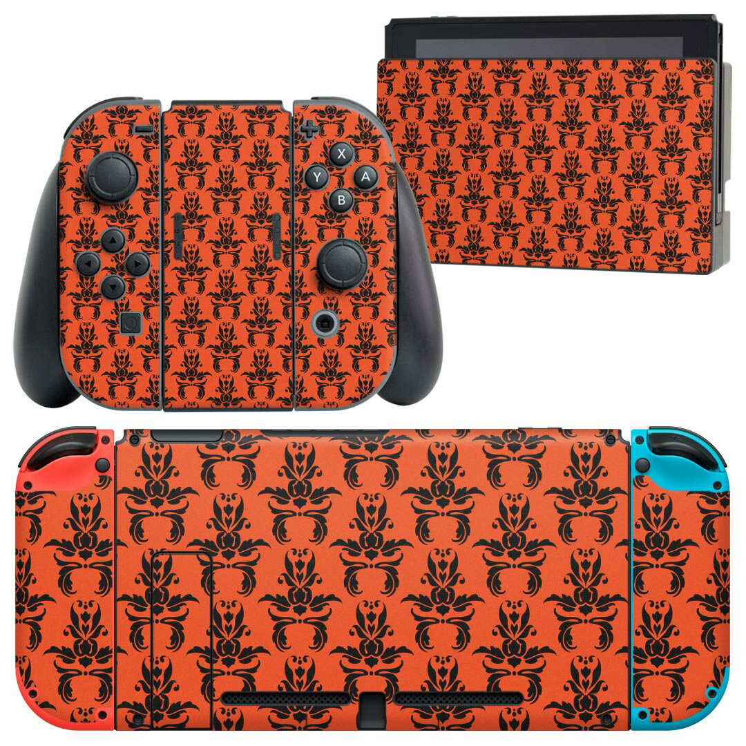 igsticker Nintendo Switch 用 デザインスキンシール 任天堂 ニンテンドー スイッチ 専用 本体ドック Joy-Con Joycon ジョイコン 専用 ゲーム機 カバー アクセサリー フィルム ステッカー 020104 ハロウィン Halloween