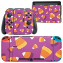 igsticker Nintendo Switch 用 デザインスキンシール 任天堂 ニンテンドー スイッチ 専用 本体ドック Joy-Con Joycon ジョイコン 専用 ゲーム機 カバー アクセサリー フィルム ステッカー 020148 ハロウィン Halloween