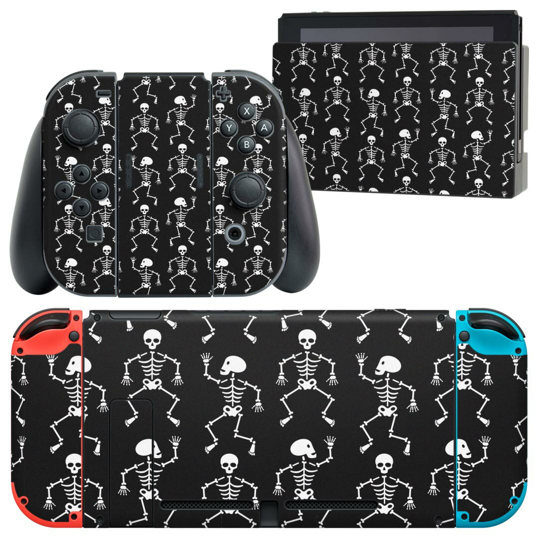 igsticker Nintendo Switch 用 デザインスキンシール 任天堂 ニンテンドー スイッチ 専用 本体ドック Joy-Con Joycon ジョイコン 専用 ゲーム機 カバー アクセサリー フィルム ステッカー 020150 ハロウィン Halloween