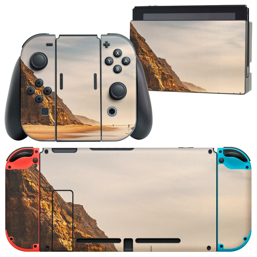製品名 Nintendo Switch 本体裏面＆ドック正面＆ジョイコン専用 デザインスキンシール セット内容 Nintendo Switch 本体＆ドック＆ジョイコン用スキンシール（各1枚） ニンテンドースイッチ専用です。携帯機のSwitch LiteやProコンには対応していません。 商品特徴 再剥離性シートを素材に採用し、細かな位置調整がしやすく貼り直しが容易です。専用の業務プリンターを使い、商品画像と遜色のない美しい印刷仕上がり。 注意事項 画像はサンプルですので、ご覧の環境によっては多少色味に違いを感じる場合がございます。 イメージと違った、モニターと色味が異なるという理由での交換や返金はご対応出来かねます。スキンシールのみの販売で、ニンテンドースイッチ本体などは付属しません。シワができた場合、ドライヤーなどで軽く温め、外側に向けてシワを伸ばすように貼ってください。初回貼付時の位置調整や貼り直しは可能ですが、しっかりと押し付けて接着させた後の再剥離、再利用は保証しておりません。また接着部に油分や汚れが付着しますと角の部分は剥がれやすくなりますので、貼付時はあまり触れないようにご注意ください。無地のセミグロスシートにデザインをプリントした商品で、デコなどの加工はございません。 凹凸や光沢があるように見えたり布地や金属を素材にしたように見える商品もありますが、デザインの図版によるものです。印刷時に微妙な画像のズレが生じる場合がございます。ご注文後に1点1点制作する受注生産品の為、不良品以外のご返品や交換は固くお断りします。当店における繰り返しの実機テストでは問題ありませんでしたが、経過年数や使用環境により、シールを剥がす際に本体の塗装が一部剥がれる可能性があります。恐れ入りますが、万が一そのような状況になった場合でも当店ではゲーム機本体の保証は出来かねますので、予めご理解の上お求めください。 商品発送 完全受注生産のハンドメイド商品となりますので、既製品と比べて発送までお時間を頂いています。 基本的に決済確認後2?3営業日、最大で10営業日での発送となります。繁忙期や休業日明けの場合はさらに時間がかかる場合があります。 その際には別途メールにてご連絡致します。メール便の場合、発送日から到着までに2?4日ほどかかる場合が多く、紛失などの保障もご対応できかねます。あらかじめご了承下さい。
