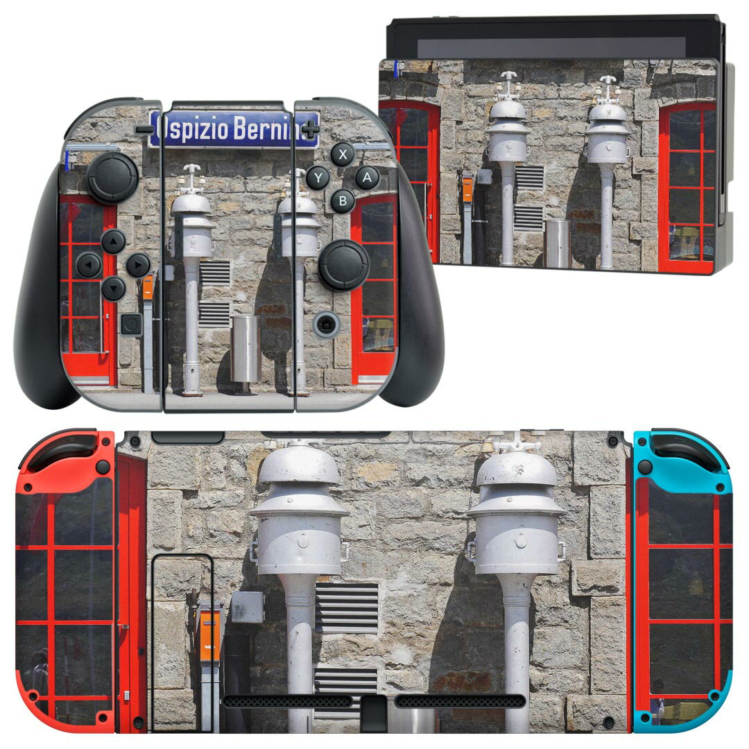 igsticker Nintendo Switch 用 デザインスキンシール 任天堂 ニンテンドー スイッチ 専用 本体ドック Joy-Con Joycon ジョイコン 専用 ゲーム機 カバー アクセサリー フィルム ステッカー 022970 建築物　写真