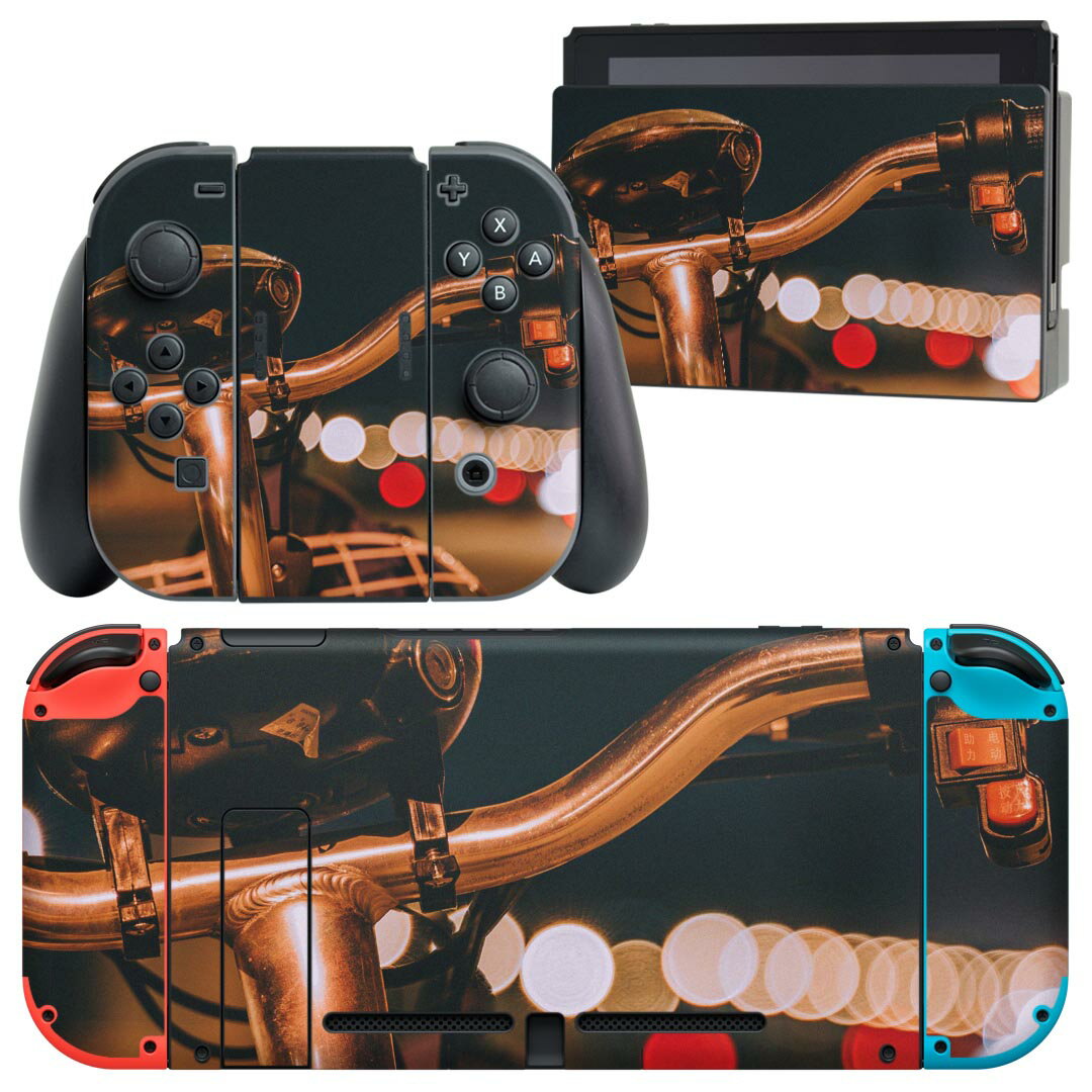 igsticker Nintendo Switch 用 デザインスキンシール 任天堂 ニンテンドー スイッチ 専用 本体ドック Joy-Con Joycon ジョイコン 専用 ゲーム機 カバー アクセサリー フィルム ステッカー 022976 自転車　写真