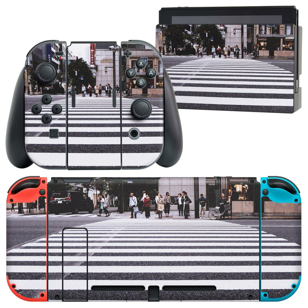 製品名 Nintendo Switch 本体裏面＆ドック正面＆ジョイコン専用 デザインスキンシール セット内容 Nintendo Switch 本体＆ドック＆ジョイコン用スキンシール（各1枚） ニンテンドースイッチ専用です。携帯機のSwitch LiteやProコンには対応していません。 商品特徴 再剥離性シートを素材に採用し、細かな位置調整がしやすく貼り直しが容易です。専用の業務プリンターを使い、商品画像と遜色のない美しい印刷仕上がり。 注意事項 画像はサンプルですので、ご覧の環境によっては多少色味に違いを感じる場合がございます。 イメージと違った、モニターと色味が異なるという理由での交換や返金はご対応出来かねます。スキンシールのみの販売で、ニンテンドースイッチ本体などは付属しません。シワができた場合、ドライヤーなどで軽く温め、外側に向けてシワを伸ばすように貼ってください。初回貼付時の位置調整や貼り直しは可能ですが、しっかりと押し付けて接着させた後の再剥離、再利用は保証しておりません。また接着部に油分や汚れが付着しますと角の部分は剥がれやすくなりますので、貼付時はあまり触れないようにご注意ください。無地のセミグロスシートにデザインをプリントした商品で、デコなどの加工はございません。 凹凸や光沢があるように見えたり布地や金属を素材にしたように見える商品もありますが、デザインの図版によるものです。印刷時に微妙な画像のズレが生じる場合がございます。ご注文後に1点1点制作する受注生産品の為、不良品以外のご返品や交換は固くお断りします。当店における繰り返しの実機テストでは問題ありませんでしたが、経過年数や使用環境により、シールを剥がす際に本体の塗装が一部剥がれる可能性があります。恐れ入りますが、万が一そのような状況になった場合でも当店ではゲーム機本体の保証は出来かねますので、予めご理解の上お求めください。 商品発送 完全受注生産のハンドメイド商品となりますので、既製品と比べて発送までお時間を頂いています。 基本的に決済確認後2?3営業日、最大で10営業日での発送となります。繁忙期や休業日明けの場合はさらに時間がかかる場合があります。 その際には別途メールにてご連絡致します。メール便の場合、発送日から到着までに2?4日ほどかかる場合が多く、紛失などの保障もご対応できかねます。あらかじめご了承下さい。