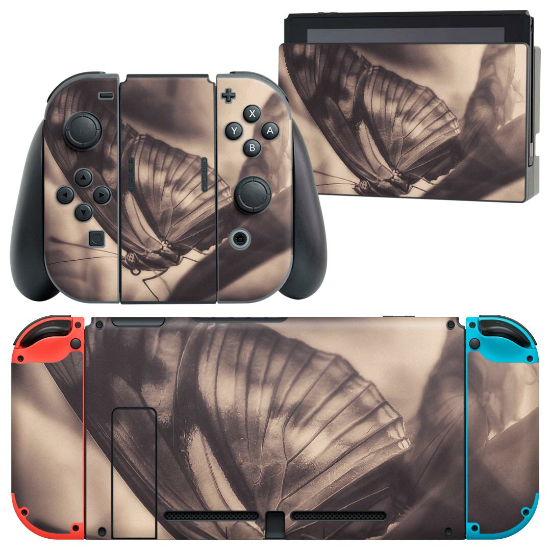 製品名 Nintendo Switch 本体裏面＆ドック正面＆ジョイコン専用 デザインスキンシール セット内容 Nintendo Switch 本体＆ドック＆ジョイコン用スキンシール（各1枚） ニンテンドースイッチ専用です。携帯機のSwitch LiteやProコンには対応していません。 商品特徴 再剥離性シートを素材に採用し、細かな位置調整がしやすく貼り直しが容易です。専用の業務プリンターを使い、商品画像と遜色のない美しい印刷仕上がり。 注意事項 画像はサンプルですので、ご覧の環境によっては多少色味に違いを感じる場合がございます。 イメージと違った、モニターと色味が異なるという理由での交換や返金はご対応出来かねます。スキンシールのみの販売で、ニンテンドースイッチ本体などは付属しません。シワができた場合、ドライヤーなどで軽く温め、外側に向けてシワを伸ばすように貼ってください。初回貼付時の位置調整や貼り直しは可能ですが、しっかりと押し付けて接着させた後の再剥離、再利用は保証しておりません。また接着部に油分や汚れが付着しますと角の部分は剥がれやすくなりますので、貼付時はあまり触れないようにご注意ください。無地のセミグロスシートにデザインをプリントした商品で、デコなどの加工はございません。 凹凸や光沢があるように見えたり布地や金属を素材にしたように見える商品もありますが、デザインの図版によるものです。印刷時に微妙な画像のズレが生じる場合がございます。ご注文後に1点1点制作する受注生産品の為、不良品以外のご返品や交換は固くお断りします。当店における繰り返しの実機テストでは問題ありませんでしたが、経過年数や使用環境により、シールを剥がす際に本体の塗装が一部剥がれる可能性があります。恐れ入りますが、万が一そのような状況になった場合でも当店ではゲーム機本体の保証は出来かねますので、予めご理解の上お求めください。 商品発送 完全受注生産のハンドメイド商品となりますので、既製品と比べて発送までお時間を頂いています。 基本的に決済確認後2?3営業日、最大で10営業日での発送となります。繁忙期や休業日明けの場合はさらに時間がかかる場合があります。 その際には別途メールにてご連絡致します。メール便の場合、発送日から到着までに2?4日ほどかかる場合が多く、紛失などの保障もご対応できかねます。あらかじめご了承下さい。