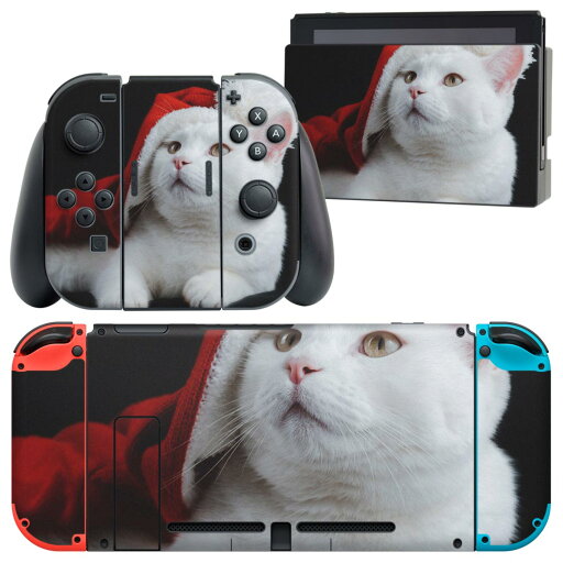 igsticker Nintendo Switch 用 デザインスキンシール 任天堂 ニンテンドー スイッチ 専用 本体ドック Joy-Con Joycon ジョイコン 専用 ゲーム機 カバー アクセサリー フィルム ステッカー 023088 猫 写真 クリスマス サンタクロース igsticker Nintendo Switch 用 デザインスキンシール 任天堂 ニンテンドー スイッチ 専用 本体ドック Joy-Con Joycon ジョイコン 専用 ゲーム機 カバー アクセサリー フィルム ステッカー 023088 猫 写真 クリスマス サンタクロース