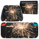 igsticker Nintendo Switch 用 デザインスキンシール 任天堂 ニンテンドー スイッチ 専用 本体ドック Joy-Con Joycon ジョイコン 専用 ゲーム機 カバー アクセサリー フィルム ステッカー 023100 花火 写真