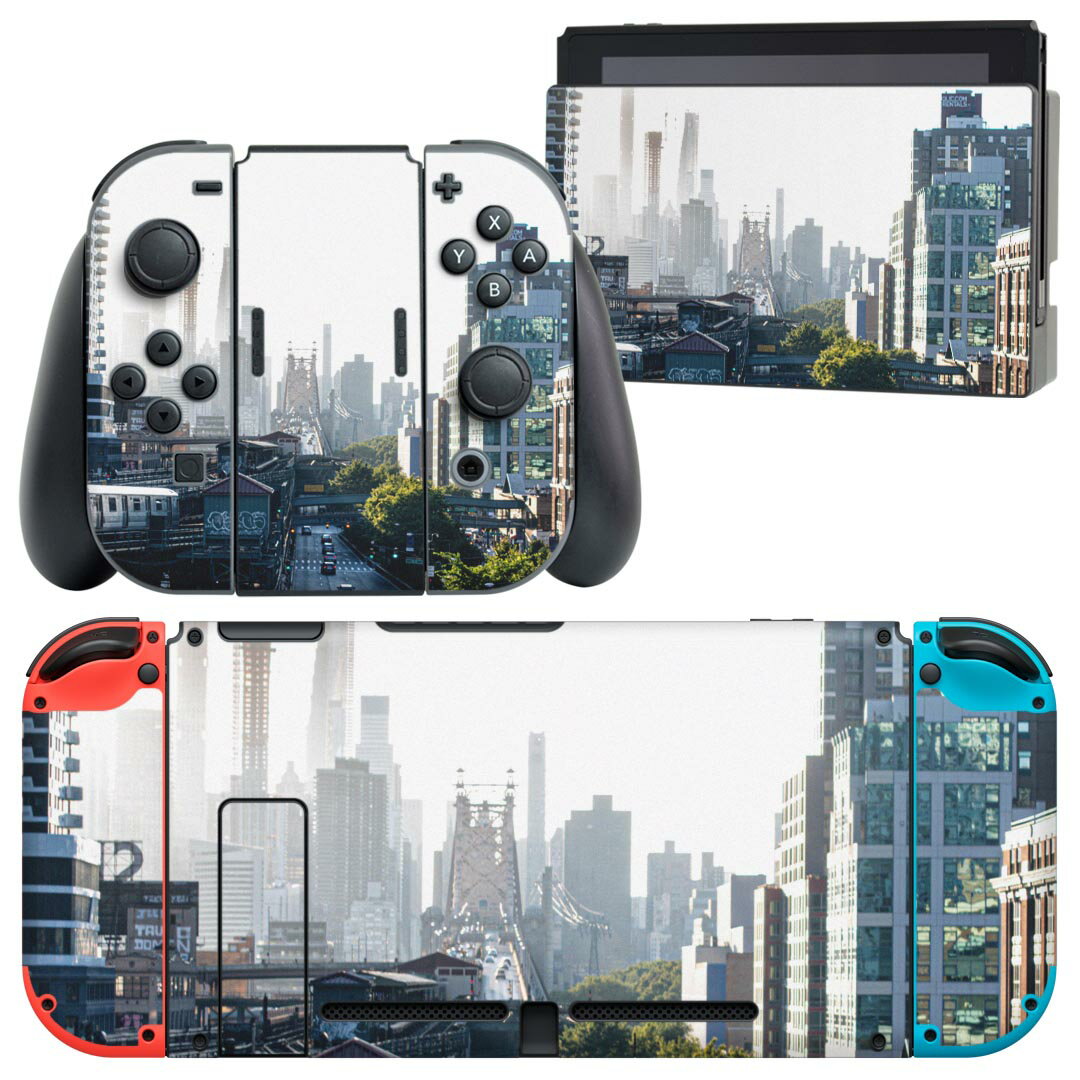 igsticker Nintendo Switch 用 デザインスキンシール 任天堂 ニンテンドー スイッチ 専用 本体ドック Joy-Con Joycon ジョイコン 専用 ゲーム機 カバー アクセサリー フィルム ステッカー 023120 風景　写真