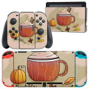 igsticker Nintendo Switch 用 デザインスキンシール 任天堂 ニンテンドー スイッチ 専用 本体ドック Joy-Con Joycon ジョイコン 専用 ゲーム機 カバー アクセサリー フィルム ステッカー 023145 カップ イラスト(2)