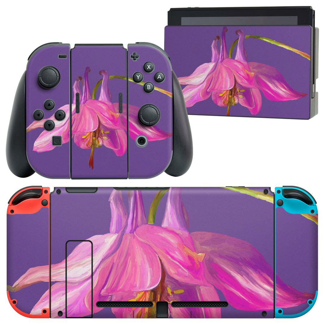 製品名 Nintendo Switch 本体裏面＆ドック正面＆ジョイコン専用 デザインスキンシール セット内容 Nintendo Switch 本体＆ドック＆ジョイコン用スキンシール（各1枚） ニンテンドースイッチ専用です。携帯機のSwitch LiteやProコンには対応していません。 商品特徴 再剥離性シートを素材に採用し、細かな位置調整がしやすく貼り直しが容易です。専用の業務プリンターを使い、商品画像と遜色のない美しい印刷仕上がり。 注意事項 画像はサンプルですので、ご覧の環境によっては多少色味に違いを感じる場合がございます。 イメージと違った、モニターと色味が異なるという理由での交換や返金はご対応出来かねます。スキンシールのみの販売で、ニンテンドースイッチ本体などは付属しません。シワができた場合、ドライヤーなどで軽く温め、外側に向けてシワを伸ばすように貼ってください。初回貼付時の位置調整や貼り直しは可能ですが、しっかりと押し付けて接着させた後の再剥離、再利用は保証しておりません。また接着部に油分や汚れが付着しますと角の部分は剥がれやすくなりますので、貼付時はあまり触れないようにご注意ください。無地のセミグロスシートにデザインをプリントした商品で、デコなどの加工はございません。 凹凸や光沢があるように見えたり布地や金属を素材にしたように見える商品もありますが、デザインの図版によるものです。印刷時に微妙な画像のズレが生じる場合がございます。ご注文後に1点1点制作する受注生産品の為、不良品以外のご返品や交換は固くお断りします。当店における繰り返しの実機テストでは問題ありませんでしたが、経過年数や使用環境により、シールを剥がす際に本体の塗装が一部剥がれる可能性があります。恐れ入りますが、万が一そのような状況になった場合でも当店ではゲーム機本体の保証は出来かねますので、予めご理解の上お求めください。 商品発送 完全受注生産のハンドメイド商品となりますので、既製品と比べて発送までお時間を頂いています。 基本的に決済確認後2?3営業日、最大で10営業日での発送となります。繁忙期や休業日明けの場合はさらに時間がかかる場合があります。 その際には別途メールにてご連絡致します。メール便の場合、発送日から到着までに2?4日ほどかかる場合が多く、紛失などの保障もご対応できかねます。あらかじめご了承下さい。