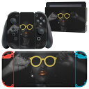 igsticker Nintendo Switch 用 デザインスキンシール 任天堂 ニンテンドー スイッチ 専用 本体ドック Joy-Con Joycon ジョイコン 専用 ゲーム機 カバー アクセサリー フィルム ステッカー 023264 サングラス　人物