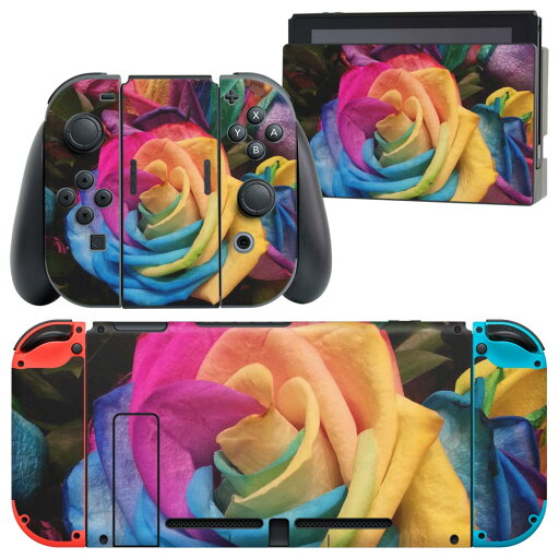 igsticker Nintendo Switch 用 デザインスキンシール 任天堂 ニンテンドー スイッチ 専用 本体ドック Joy-Con Joycon ジョイコン 専用 ゲーム機 カバー アクセサリー フィルム ステッカー 023311 花 フラワー 薔薇 レインボー igsticker Nintendo Switch 用 デザインスキンシール 任天堂 ニンテンドー スイッチ 専用 本体ドック Joy-Con Joycon ジョイコン 専用 ゲーム機 カバー アクセサリー フィルム ステッカー 023311 花 フラワー 薔薇 レインボー