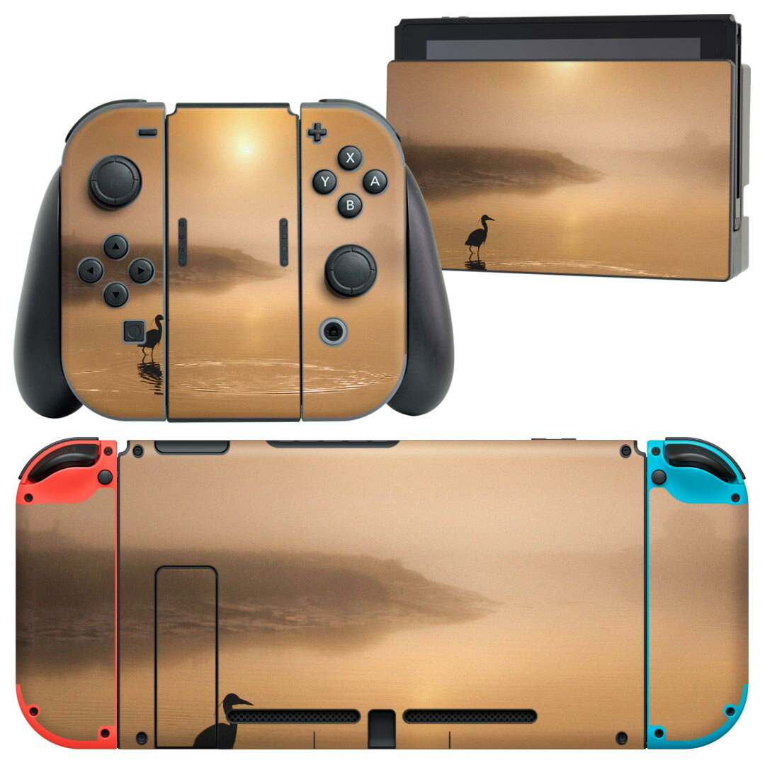 igsticker Nintendo Switch 用 デザインスキンシール 任天堂 ニンテンドー スイッチ 専用 本体ドック Joy-Con Joycon ジョイコン 専用 ゲーム機 カバー アクセサリー フィルム ステッカー 023408 鳥　生き物