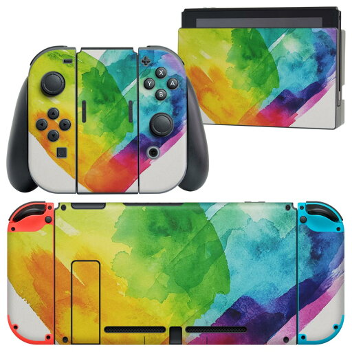 igsticker Nintendo Switch 用 デザインスキンシール 任天堂 ニンテンドー スイッチ 専用 本体ドック Joy-Con Joycon ジョイコン 専用 ゲーム機 カバー アクセサリー フィルム ステッカー 023431 ハート レインボー 水彩 igsticker Nintendo Switch 用 デザインスキンシール 任天堂 ニンテンドー スイッチ 専用 本体ドック Joy-Con Joycon ジョイコン 専用 ゲーム機 カバー アクセサリー フィルム ステッカー 023431 ハート レインボー 水彩