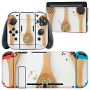 igsticker Nintendo Switch 用 デザインスキンシール 任天堂 ニンテンドー スイッチ 専用 本体ドック Joy-Con Joycon ジョイコン 専用 ゲーム機 カバー アクセサリー フィルム ステッカー 023436 料理 写真 スプーン(2)