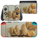 igsticker Nintendo Switch 用 デザインスキンシール 任天堂 ニンテンドー スイッチ 専用 本体ドック Joy-Con Joycon ジョイコン 専用 ゲーム機 カバー アクセサリー フィルム ステッカー 023453 花 フラワー(2)