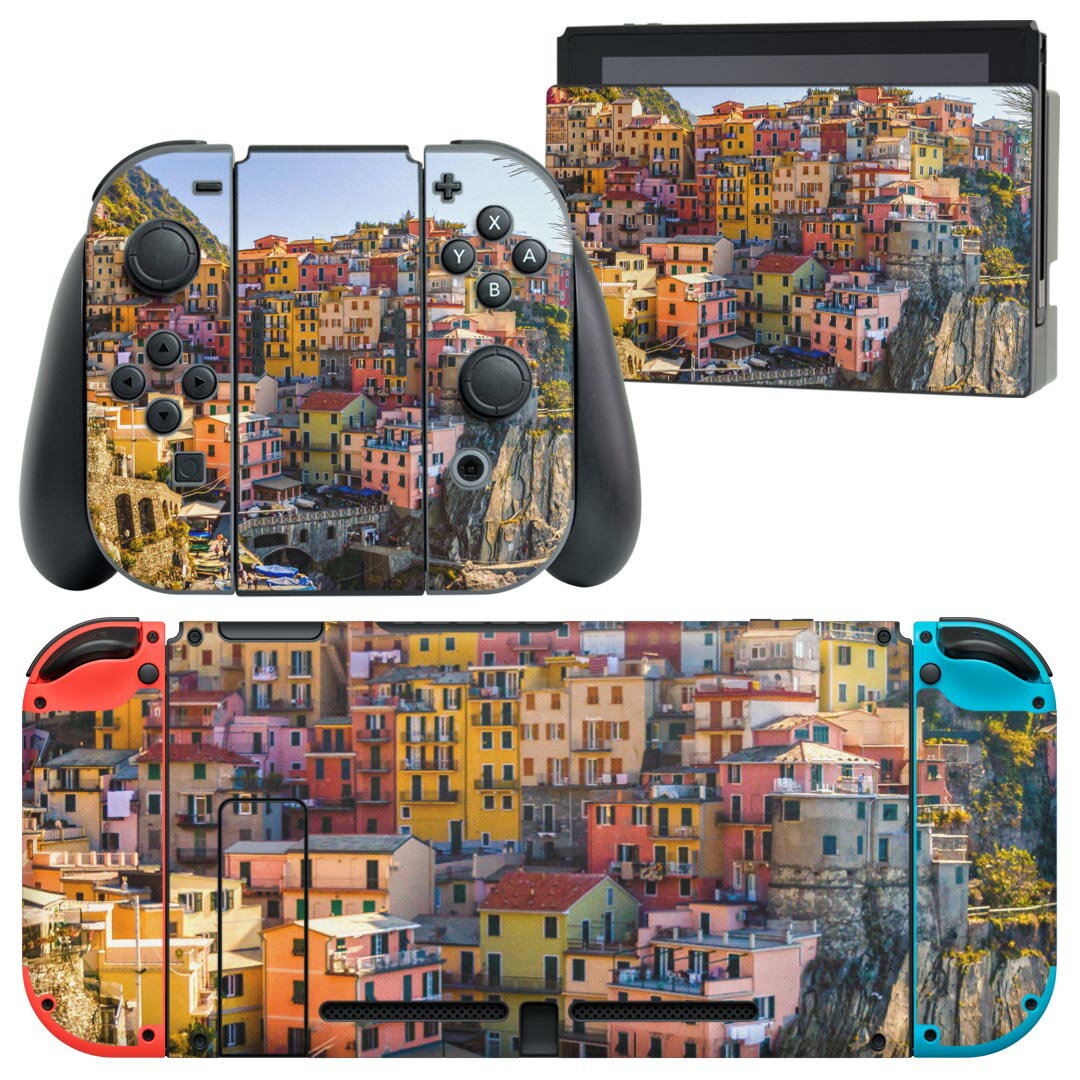 igsticker Nintendo Switch 用 デザインスキンシール 任天堂 ニンテンドー スイッチ 専用 本体ドック Joy-Con Joycon ジョイコン 専用 ゲーム機 カバー アクセサリー フィルム ステッカー 023465 風景　写真