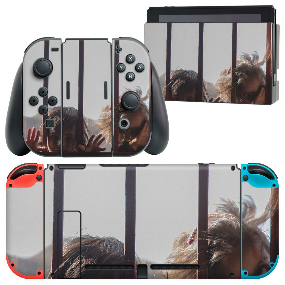 igsticker Nintendo Switch 用 デザインスキンシール 任天堂 ニンテンドー スイッチ 専用 本体ドック Joy-Con Joycon ジョイコン 専用 ゲーム機 カバー アクセサリー フィルム ステッカー 023481 こども　写真　人物