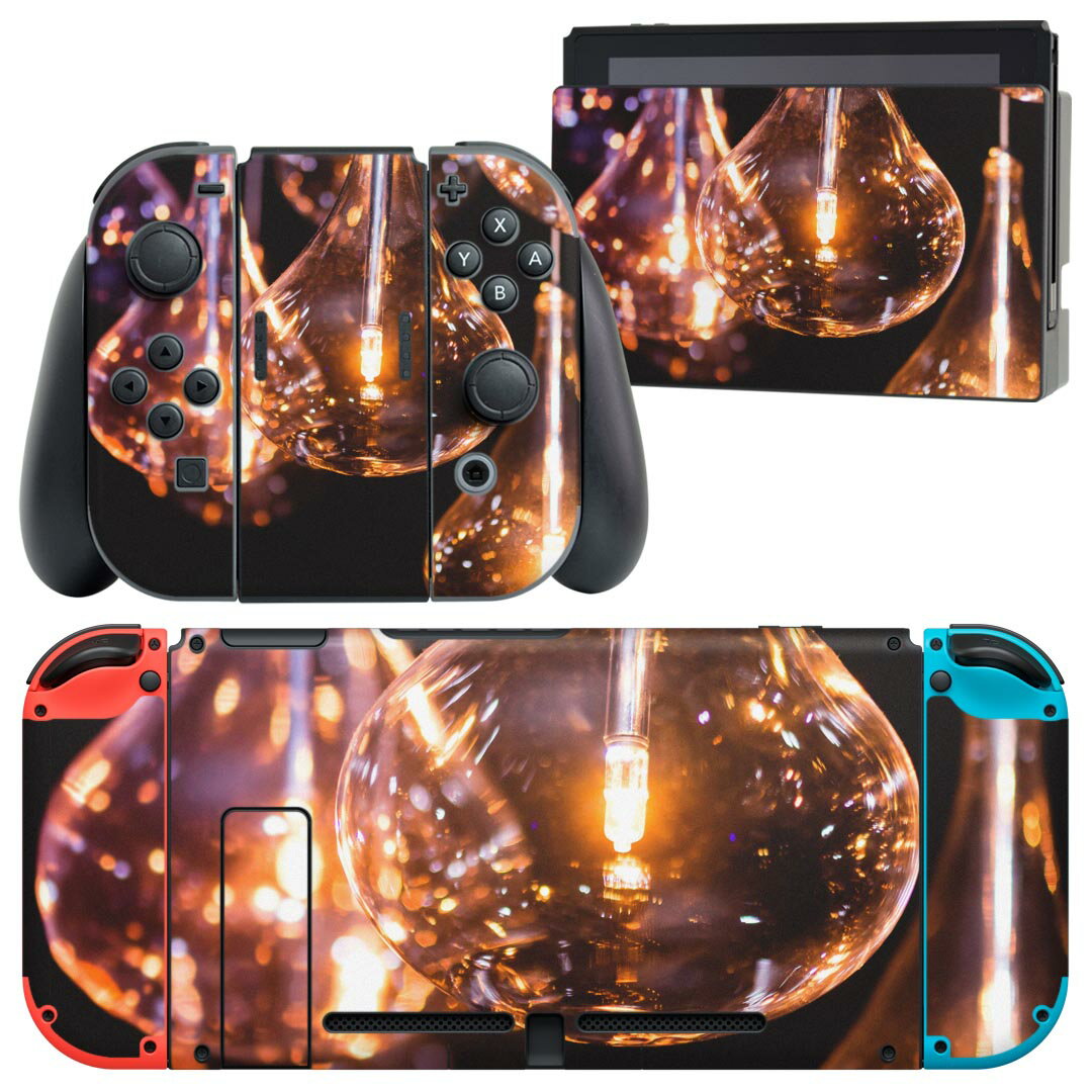 igsticker Nintendo Switch 用 デザインスキンシール 任天堂 ニンテンドー スイッチ 専用 本体ドック Joy-Con Joycon ジョイコン 専用 ゲーム機 カバー アクセサリー フィルム ステッカー 023519 ランプ　写真