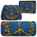 igsticker Nintendo Switch 用 デザインスキンシール 任天堂 ニンテンドー スイッチ 専用 本体ドック Joy-Con Joycon ジョイコン 専用 ゲーム機 カバー アクセサリー フィルム ステッカー 023654 ピースマーク 平和(2)