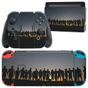 igsticker Nintendo Switch 用 デザインスキンシール 任天堂 ニンテンドー スイッチ 専用 本体ドック Joy-Con Joycon ジョイコン 専用 ゲーム機 カバー アクセサリー フィルム ステッカー 023667 人物　影