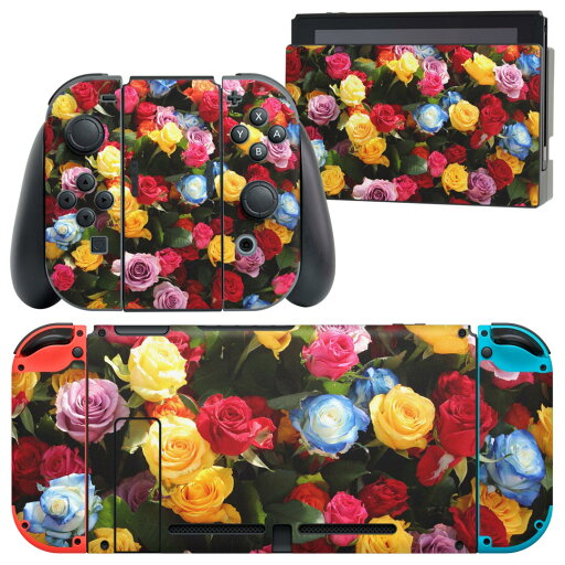 igsticker Nintendo Switch 用 デザインスキンシール 任天堂 ニンテンドー スイッチ 専用 本体ドック Joy-Con Joycon ジョイコン 専用 ゲーム機 カバー アクセサリー フィルム ステッカー 023740 花 フラワー バラ カラフル igsticker Nintendo Switch 用 デザインスキンシール 任天堂 ニンテンドー スイッチ 専用 本体ドック Joy-Con Joycon ジョイコン 専用 ゲーム機 カバー アクセサリー フィルム ステッカー 023740 花 フラワー バラ カラフル