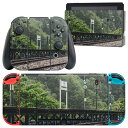 igsticker Nintendo Switch 用 デザインスキンシール 任天堂 ニンテンドー スイッチ 専用 本体ドック Joy-Con Joycon ジョイコン 専用 ゲーム機 カバー アクセサリー フィルム ステッカー 023881 線路 電車(2)