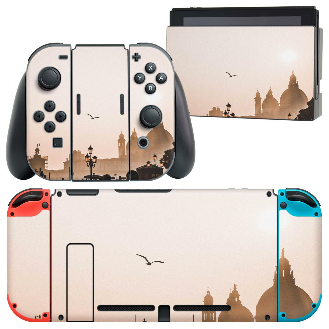 igsticker Nintendo Switch 用 デザインスキンシール 任天堂 ニンテンドー スイッチ 専用 本体ドック Joy-Con Joycon ジョイコン 専用 ゲーム機 カバー アクセサリー フィルム ステッカー 023933 風景　写真