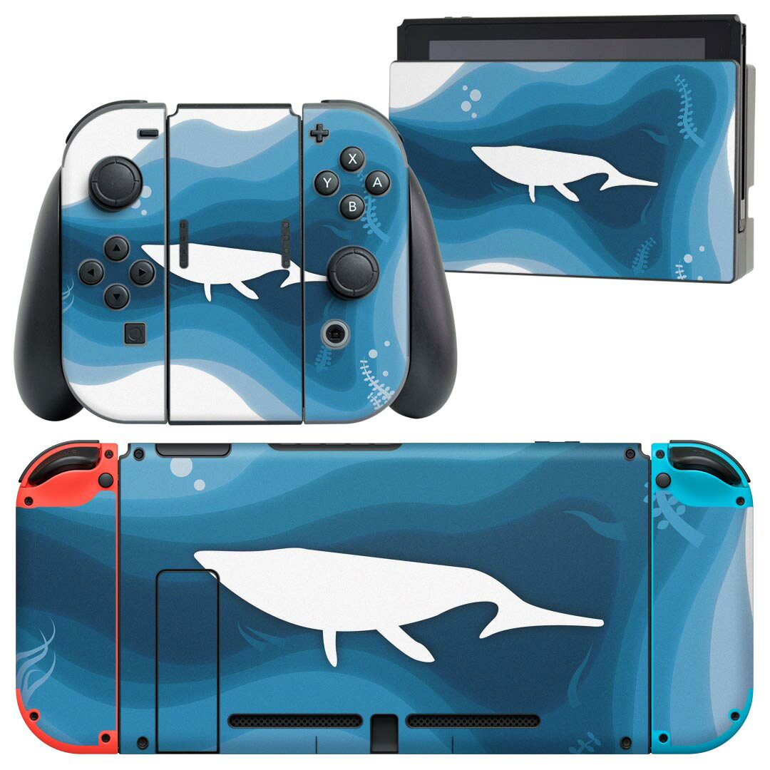 製品名 Nintendo Switch 本体裏面＆ドック正面＆ジョイコン専用 デザインスキンシール セット内容 Nintendo Switch 本体＆ドック＆ジョイコン用スキンシール（各1枚） ニンテンドースイッチ専用です。携帯機のSwitch LiteやProコンには対応していません。 商品特徴 再剥離性シートを素材に採用し、細かな位置調整がしやすく貼り直しが容易です。専用の業務プリンターを使い、商品画像と遜色のない美しい印刷仕上がり。 注意事項 画像はサンプルですので、ご覧の環境によっては多少色味に違いを感じる場合がございます。 イメージと違った、モニターと色味が異なるという理由での交換や返金はご対応出来かねます。スキンシールのみの販売で、ニンテンドースイッチ本体などは付属しません。シワができた場合、ドライヤーなどで軽く温め、外側に向けてシワを伸ばすように貼ってください。初回貼付時の位置調整や貼り直しは可能ですが、しっかりと押し付けて接着させた後の再剥離、再利用は保証しておりません。また接着部に油分や汚れが付着しますと角の部分は剥がれやすくなりますので、貼付時はあまり触れないようにご注意ください。無地のセミグロスシートにデザインをプリントした商品で、デコなどの加工はございません。 凹凸や光沢があるように見えたり布地や金属を素材にしたように見える商品もありますが、デザインの図版によるものです。印刷時に微妙な画像のズレが生じる場合がございます。ご注文後に1点1点制作する受注生産品の為、不良品以外のご返品や交換は固くお断りします。当店における繰り返しの実機テストでは問題ありませんでしたが、経過年数や使用環境により、シールを剥がす際に本体の塗装が一部剥がれる可能性があります。恐れ入りますが、万が一そのような状況になった場合でも当店ではゲーム機本体の保証は出来かねますので、予めご理解の上お求めください。 商品発送 完全受注生産のハンドメイド商品となりますので、既製品と比べて発送までお時間を頂いています。 基本的に決済確認後2?3営業日、最大で10営業日での発送となります。繁忙期や休業日明けの場合はさらに時間がかかる場合があります。 その際には別途メールにてご連絡致します。メール便の場合、発送日から到着までに2?4日ほどかかる場合が多く、紛失などの保障もご対応できかねます。あらかじめご了承下さい。