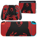 igsticker Nintendo Switch 用 デザインスキンシール 任天堂 ニンテンドー スイッチ 専用 本体ドック Joy-Con Joycon ジョイコン 専用 ゲーム機 カバー アクセサリー フィルム ステッカー 026156 動物 くま ハート