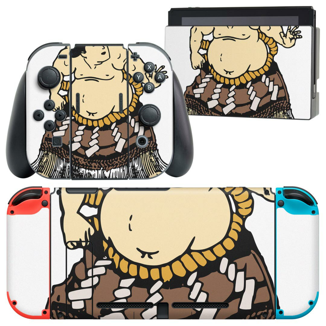 igsticker Nintendo Switch 用 デザインスキンシール 任天堂 ニンテンドー スイッチ 専用 本体ドック Joy-Con Joycon ジョイコン 専用 ゲーム機 カバー アクセサリー フィルム ステッカー 026177 相撲　関取　日本　和