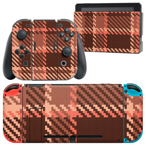 igsticker Nintendo Switch 用 デザインスキンシール 任天堂 ニンテンドー スイッチ 専用 本体ドック Joy-Con Joycon ジョイコン 専用 ゲーム機 カバー アクセサリー フィルム ステッカー 004001 チェック ブラウン ピンク igsticker Nintendo Switch 用 デザインスキンシール 任天堂 ニンテンドー スイッチ 専用 本体ドック Joy-Con Joycon ジョイコン 専用 ゲーム機 カバー アクセサリー フィルム ステッカー 004001 チェック ブラウン ピンク