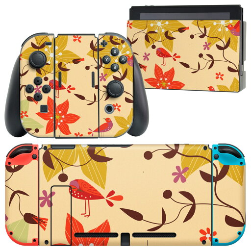 igsticker Nintendo Switch 用 デザインスキンシール 任天堂 ニンテンドー スイッチ 専用 本体ドック Joy-Con Joycon ジョイコン 専用 ゲーム機 カバー アクセサリー フィルム ステッカー 004015 花 鳥 カラフル igsticker Nintendo Switch 用 デザインスキンシール 任天堂 ニンテンドー スイッチ 専用 本体ドック Joy-Con Joycon ジョイコン 専用 ゲーム機 カバー アクセサリー フィルム ステッカー 004015 花 鳥 カラフル