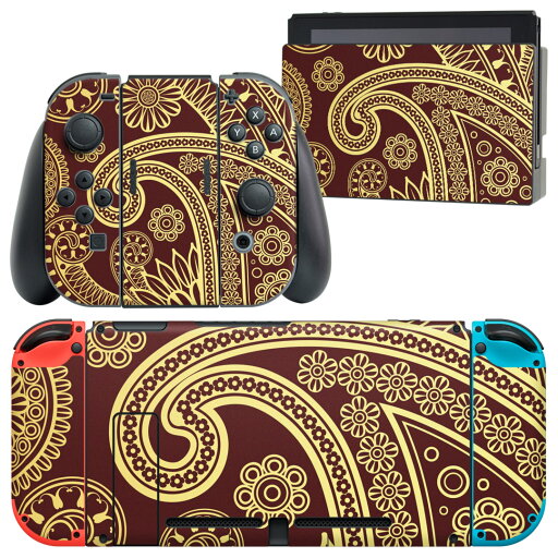igsticker Nintendo Switch 用 デザインスキンシール 任天堂 ニンテンドー スイッチ 専用 本体ドック Joy-Con Joycon ジョイコン 専用 ゲーム機 カバー アクセサリー フィルム ステッカー 004023 ペイズリー 花 ブラウン igsticker Nintendo Switch 用 デザインスキンシール 任天堂 ニンテンドー スイッチ 専用 本体ドック Joy-Con Joycon ジョイコン 専用 ゲーム機 カバー アクセサリー フィルム ステッカー 004023 ペイズリー 花 ブラウン